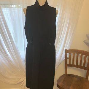 Banana Republic Sleeveless black turtleneck dress.